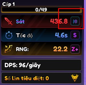 1 unit chứa chỉ số Godly ( chữ nhật) - ghi vào phần ghi chú sát thương/tốc độ/phạm vi